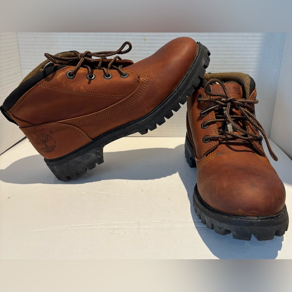 Vintage 2001 Y2K TIMBERLAND Boots Leather Men’s SZ 7.5  Women 9/9.5 Made In USA